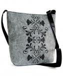 Kabelka Crossbody ornament na sv. šedé