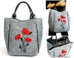 Kabelka Piknik Vlčí máky sv. šedá