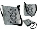 Kabelka Crossbody ornament na sv. šedé