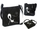 Kabelka Crossbody kočka se protahuje na tm. šedé